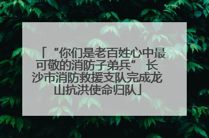 “你们是老百姓心中最可敬的消防子弟兵” 长沙市消防救援支队完成龙山抗洪使命归队