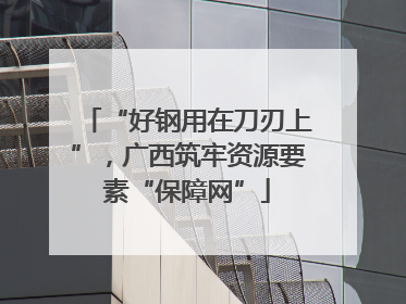 “好钢用在刀刃上”，广西筑牢资源要素“保障网”