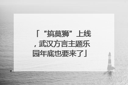 “搞莫狮”上线，武汉方言主题乐园年底也要来了