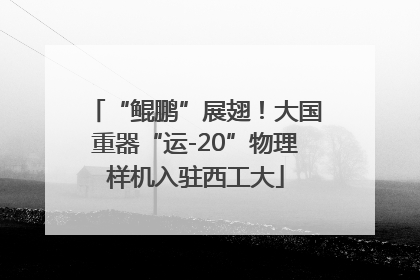 “鲲鹏”展翅！大国重器“运-20”物理样机入驻西工大