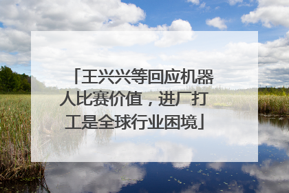 王兴兴等回应机器人比赛价值，进厂打工是全球行业困境