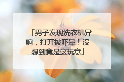 男子发现洗衣机异响，打开被吓晕！没想到竟是这玩意