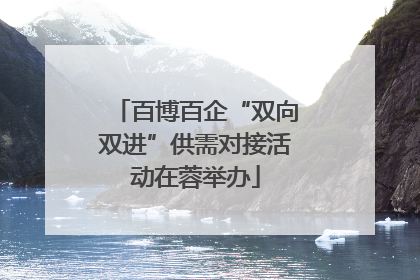 百博百企“双向双进”供需对接活动在蓉举办