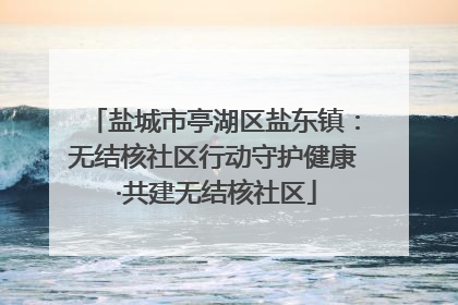 盐城市亭湖区盐东镇：无结核社区行动守护健康 ·共建无结核社区