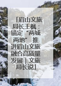 眉山文旅局长王枫：锚定“两城两地” 推进眉山文旅融合高质量发展｜文旅局长说