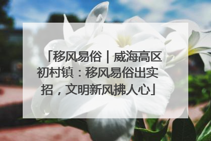 移风易俗｜威海高区初村镇：移风易俗出实招，文明新风拂人心