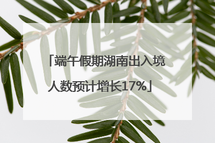 端午假期湖南出入境人数预计增长17%