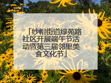 纱帽街道绿苑路社区开展端午节活动暨第三届邻里美食文化节
