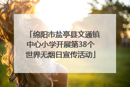 绵阳市盐亭县文通镇中心小学开展第38个世界无烟日宣传活动