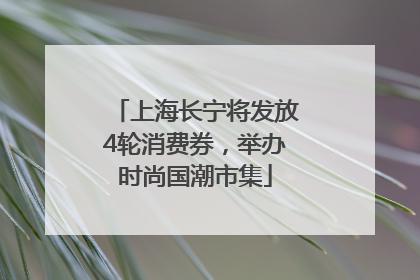 上海长宁将发放4轮消费券，举办时尚国潮市集