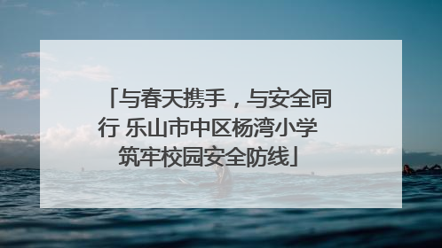 与春天携手，与安全同行 乐山市中区杨湾小学筑牢校园安全防线