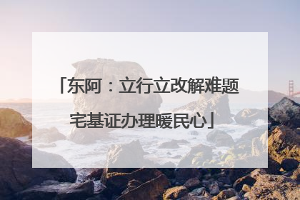 东阿：立行立改解难题 宅基证办理暖民心