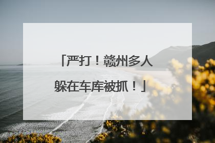 严打！赣州多人躲在车库被抓！