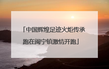 中国辉煌足迹火炬传承跑在闽宁镇激情开跑