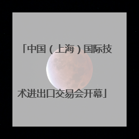 中国（上海）国际技术进出口交易会开幕