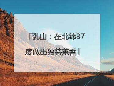 乳山：在北纬37度做出独特茶香