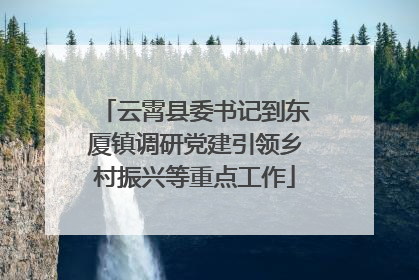 云霄县委书记到东厦镇调研党建引领乡村振兴等重点工作