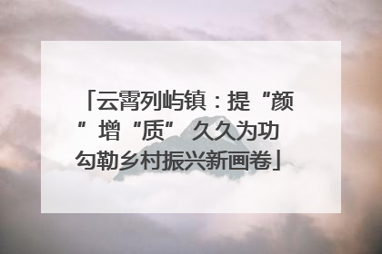 云霄列屿镇：提“颜”增“质” 久久为功勾勒乡村振兴新画卷