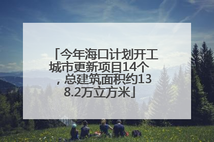今年海口计划开工城市更新项目14个，总建筑面积约138.2万立方米