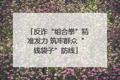 反诈“组合拳”精准发力 筑牢群众“钱袋子”防线