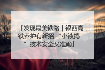 发现最美铁路｜银西高铁养护有新招 “小液捣”技术安全又准确