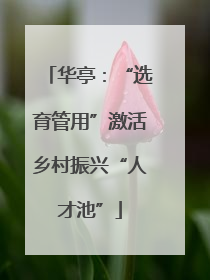 华亭：“选育管用”激活乡村振兴“人才池”