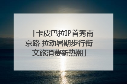卡皮巴拉IP首秀南京路 拉动暑期步行街文旅消费新热潮