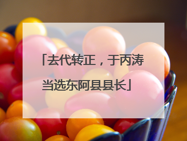 去代转正，于丙涛当选东阿县县长