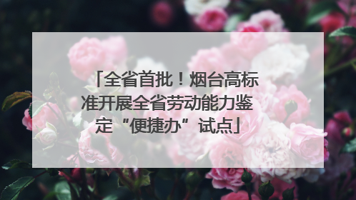 全省首批！烟台高标准开展全省劳动能力鉴定“便捷办”试点