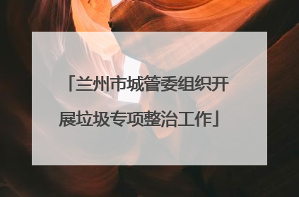 兰州市城管委组织开展垃圾专项整治工作