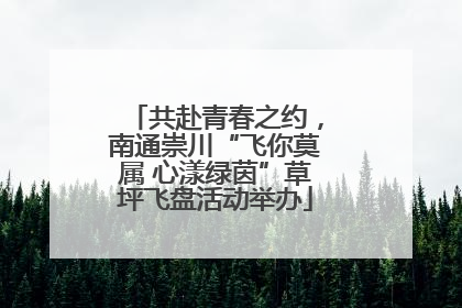 共赴青春之约，南通崇川“飞你莫属 心漾绿茵”草坪飞盘活动举办
