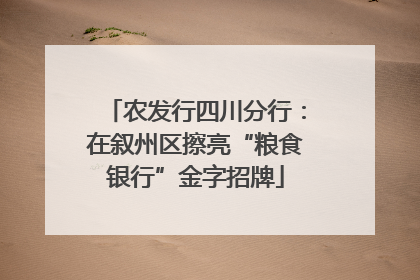 农发行四川分行：在叙州区擦亮“粮食银行”金字招牌