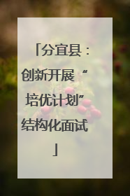 分宜县：创新开展“培优计划”结构化面试