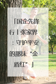 国企先锋行丨张家界：守护平安的那抹“金盾红”