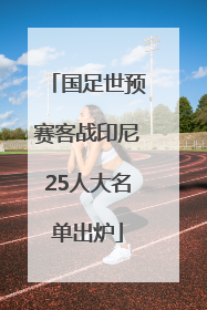 国足世预赛客战印尼25人大名单出炉