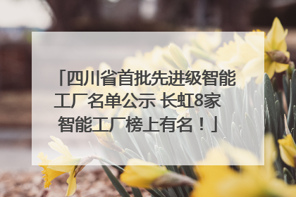 四川省首批先进级智能工厂名单公示 长虹8家智能工厂榜上有名！