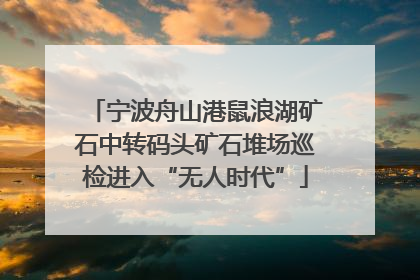 宁波舟山港鼠浪湖矿石中转码头矿石堆场巡检进入“无人时代”