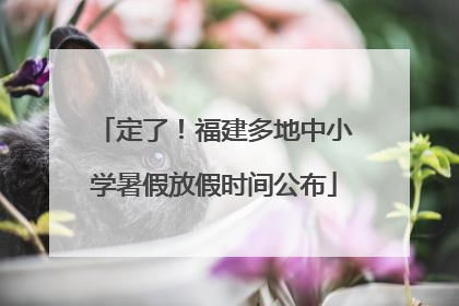 定了！福建多地中小学暑假放假时间公布