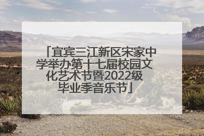 宜宾三江新区宋家中学举办第十七届校园文化艺术节暨2022级毕业季音乐节