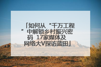 如何从“千万工程”中解锁乡村振兴密码  17家媒体及网络大V探访蓝田
