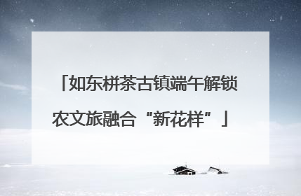 如东栟茶古镇端午解锁农文旅融合“新花样”