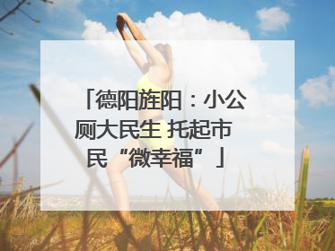 德阳旌阳：小公厕大民生 托起市民“微幸福”