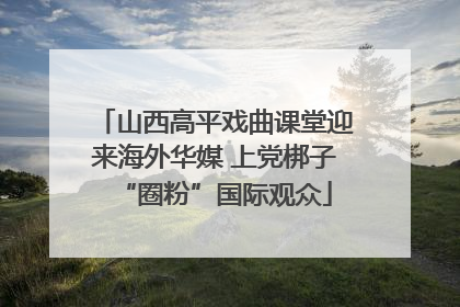 山西高平戏曲课堂迎来海外华媒 上党梆子“圈粉”国际观众