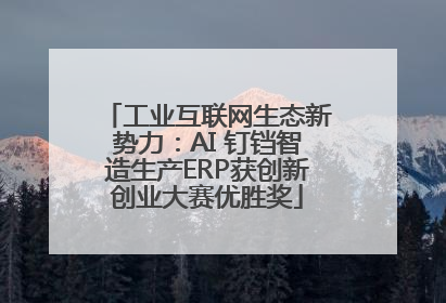 工业互联网生态新势力：AI 钉铛智造生产ERP获创新创业大赛优胜奖