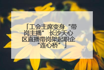 工会主席变身“带岗主播” 长沙天心区直播带岗架起职企“连心桥”