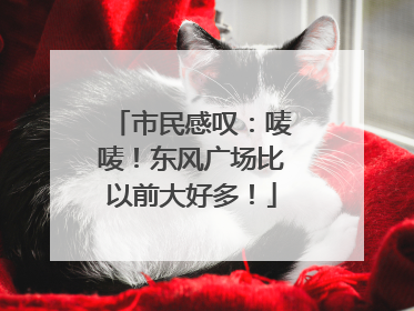 市民感叹：唛唛！东风广场比以前大好多！