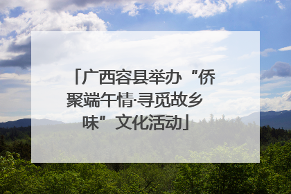 广西容县举办“侨聚端午情·寻觅故乡味”文化活动