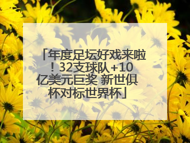 年度足坛好戏来啦！32支球队+10亿美元巨奖 新世俱杯对标世界杯