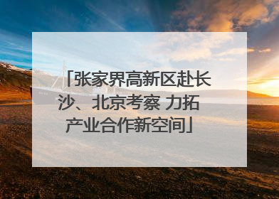 张家界高新区赴长沙、北京考察 力拓产业合作新空间