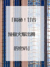 揭秘！甘谷辣椒火爆出圈的密码